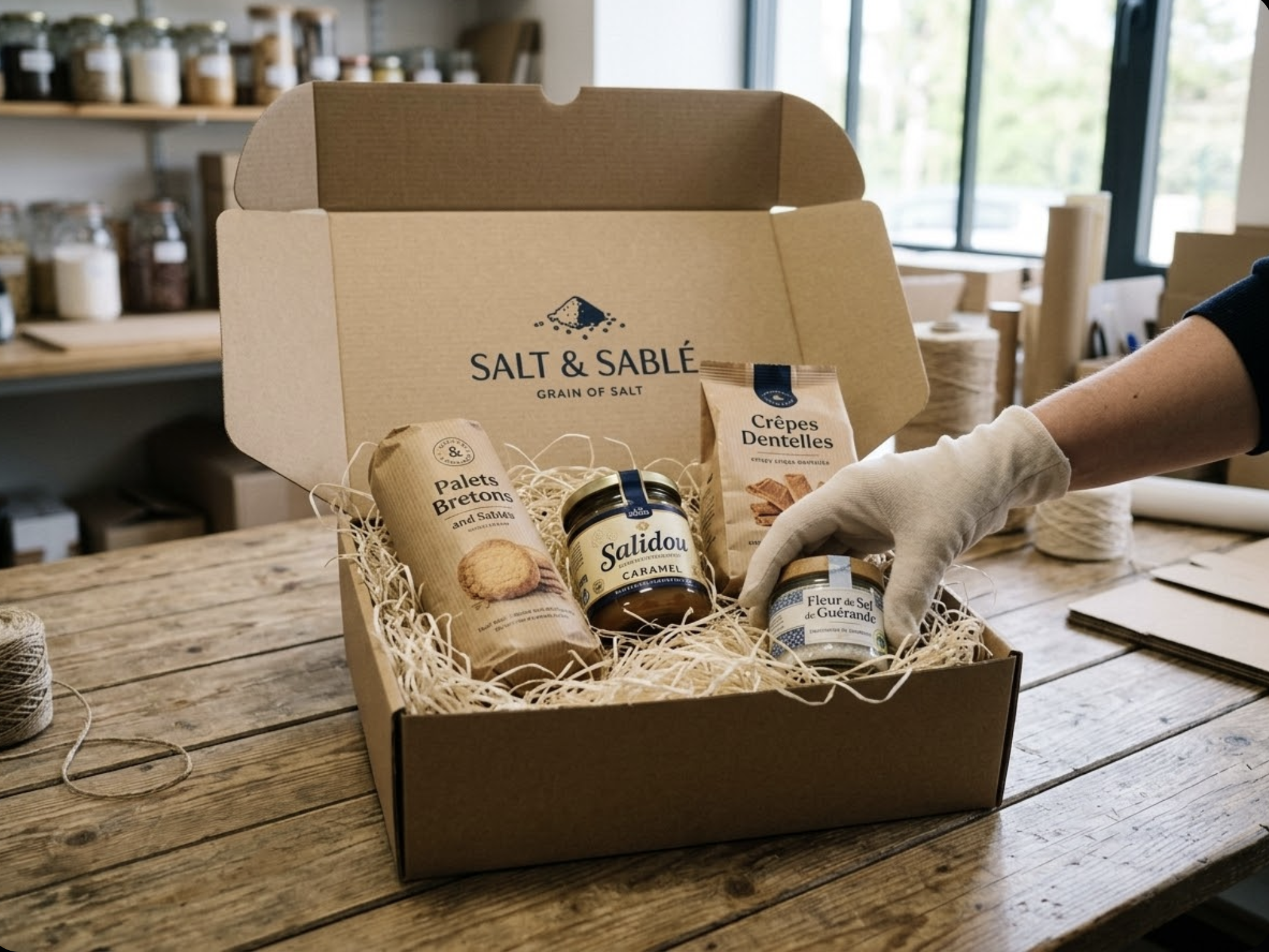 Secure packaging for fragile glass and biscuits